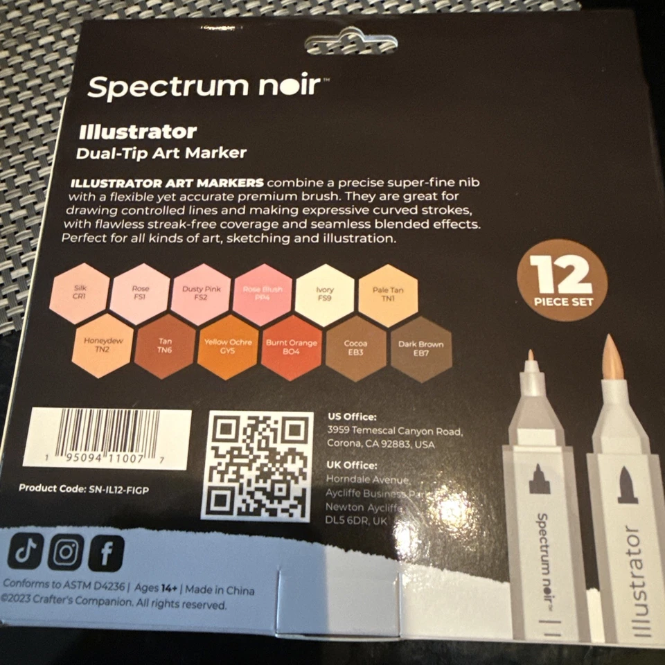 Spectrum Noir - Illustrator - 12 Pen Pack - New Packaging - Crafter's Companion - Image 2 of 2