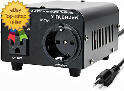 110V to 220V European Voltage Converter Transformer 500W Step up Converter