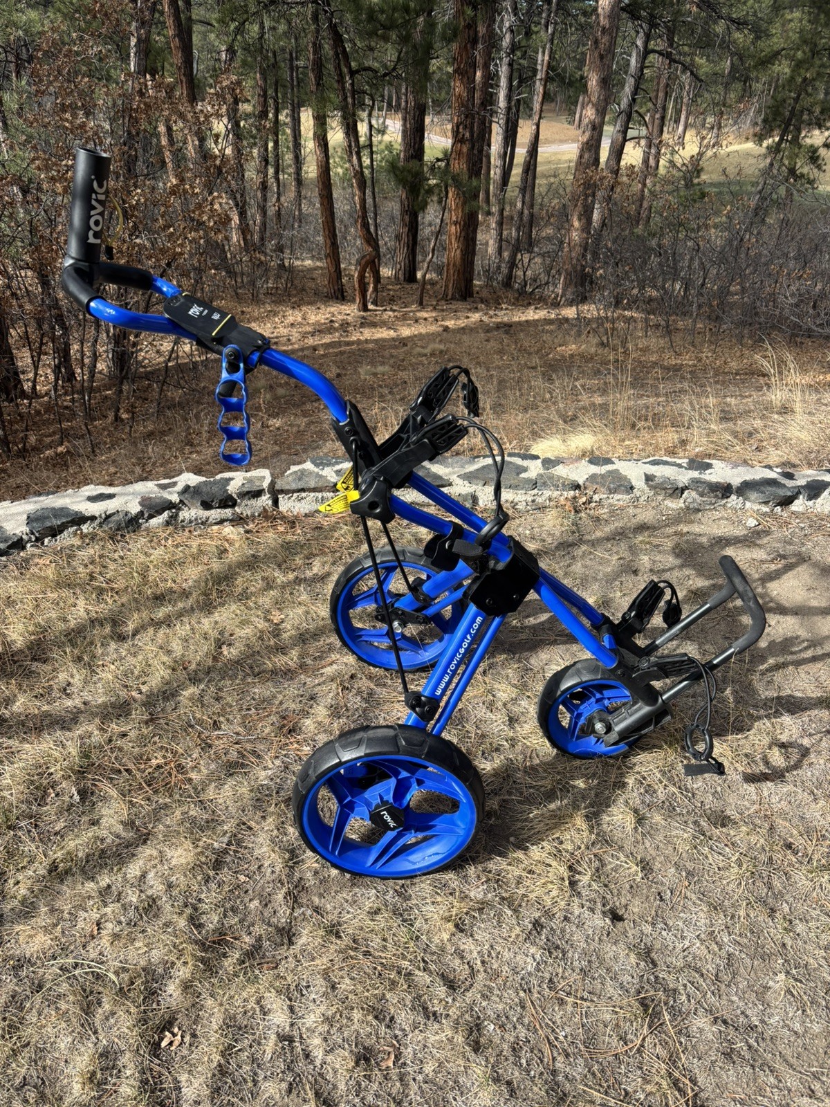 Rovic RV3J Junior 3-Wheel Golf Push Cart (Blue) All attachme