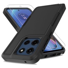 for Moto G Stylus 5G 2025 Case, Military Grade Drop Tested with Screen Black