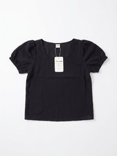 Girls' Ruffle Short Sleeve Crewneck Top   Casual Summer Blouse, Size 7Y-8Y