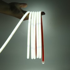 220V Neon COB LED Strip Lights Selfadhesive Flexible Tape Rope Lamp IP67+UK Plug