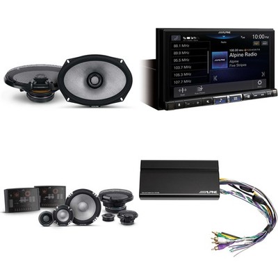 Alpine ILX-507 7'' Multimedia Receiver w/ R2-S653 + R2-S69 Coaxial Bundle