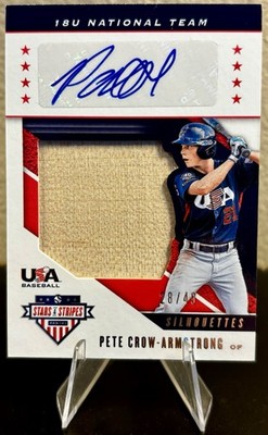 2019 Paninin USA Stars & Stripes Pete Crow-Armstrong Game Used Patch & Auto /49