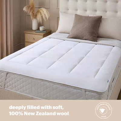 Silentnight Natural Wool Mattress Topper in 3 sizes