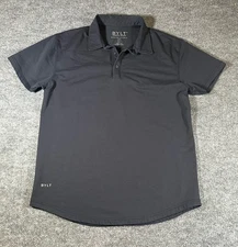 Bylt Men’s Large Navy Blue Drop Cut SS Lux Polo Shirt Premium Basics NWOT