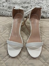 Missac Bridal Shoes, New, White Satin Pearlized, Size 42