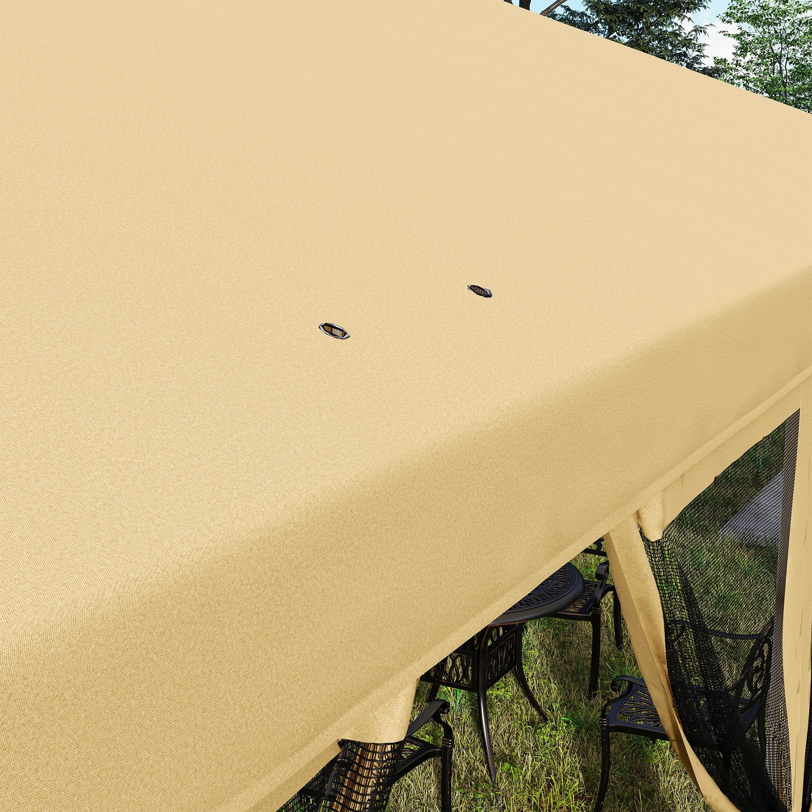 10'x20' Pop Up Party Tent Gazebo Wedding Canopy with 6 Sidewalls, Cream White