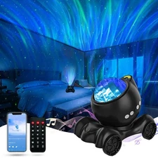 Northern Light Projector, Aurora Star Projector Built-in Bluetooth Speaker, W...