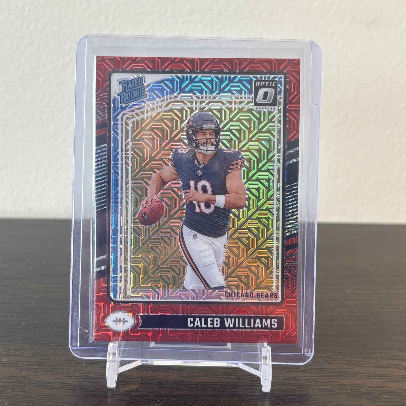 2024 Panini Donruss Optic - Rated Rookie Caleb Williams #201 Red Mojo Prizm (RC)