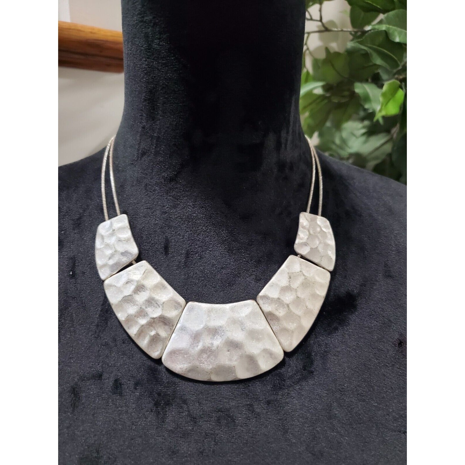 Women's Silver Plated Statement Piece Square Styl… - image 1