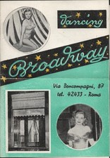 1953 ROME, ITALY BROADWAY NIGHTCLUB vintage pamphlet ARMY USO CLUB DANCING GIRLS
