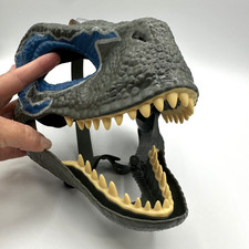 Jurassic World Velociraptor Dinosaur Mask Blue Gray Moveable Jaw Raptor NEW