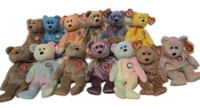 Ty Beanie Babies Signature Tradee Bears Huge Lot Of 13 Rare Retired