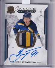 Vladimir Tarasenko 2017-18 UD The Cup Signature Materials Autographed with Patch