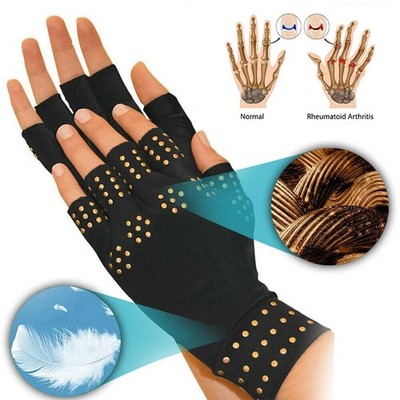 Fingerless Anti Arthritis Compression Gloves Cure Pain Relief Brace Hand Support