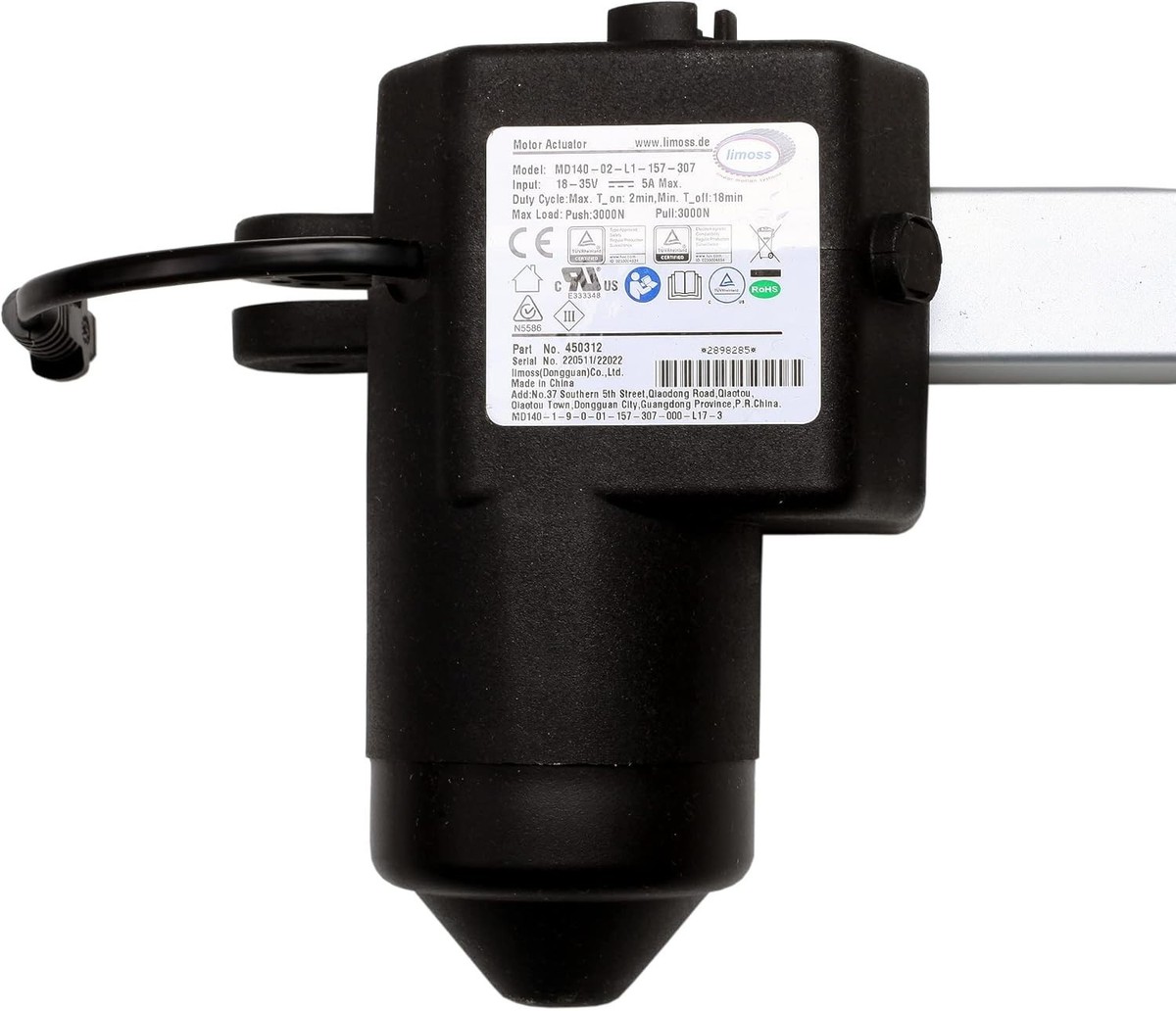 Limoss Motor 450312 MD140-02-L1-157-307 Recliner Sofa Lift Chair