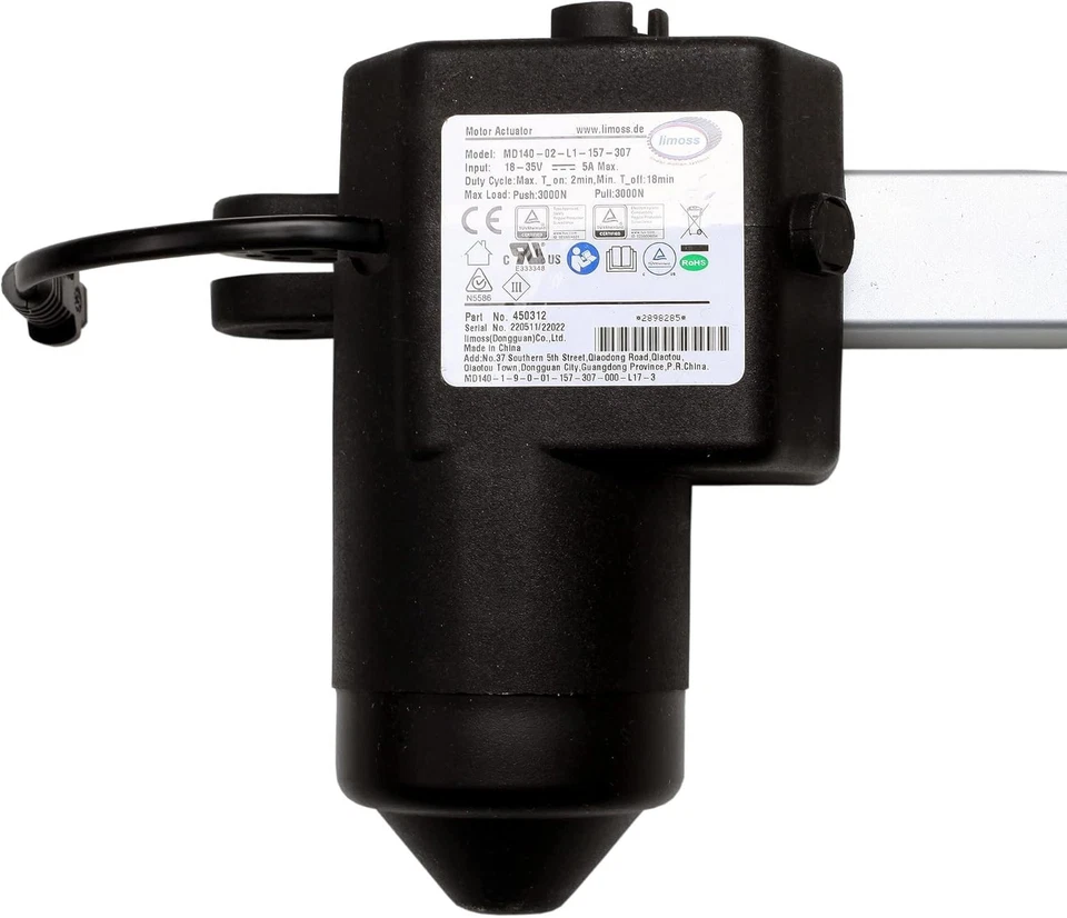Limoss Motor 450312 MD140-02-L1-157-307 Recliner Sofa Lift Chair Linear Actuator - Image 2 of 4