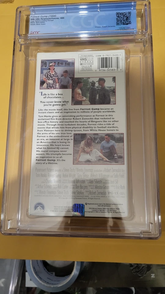 Forrest Gump VHS (Paramount, 1995) Sealed CGC Graded 9.8 AA+ Seal - Image 3 of 4