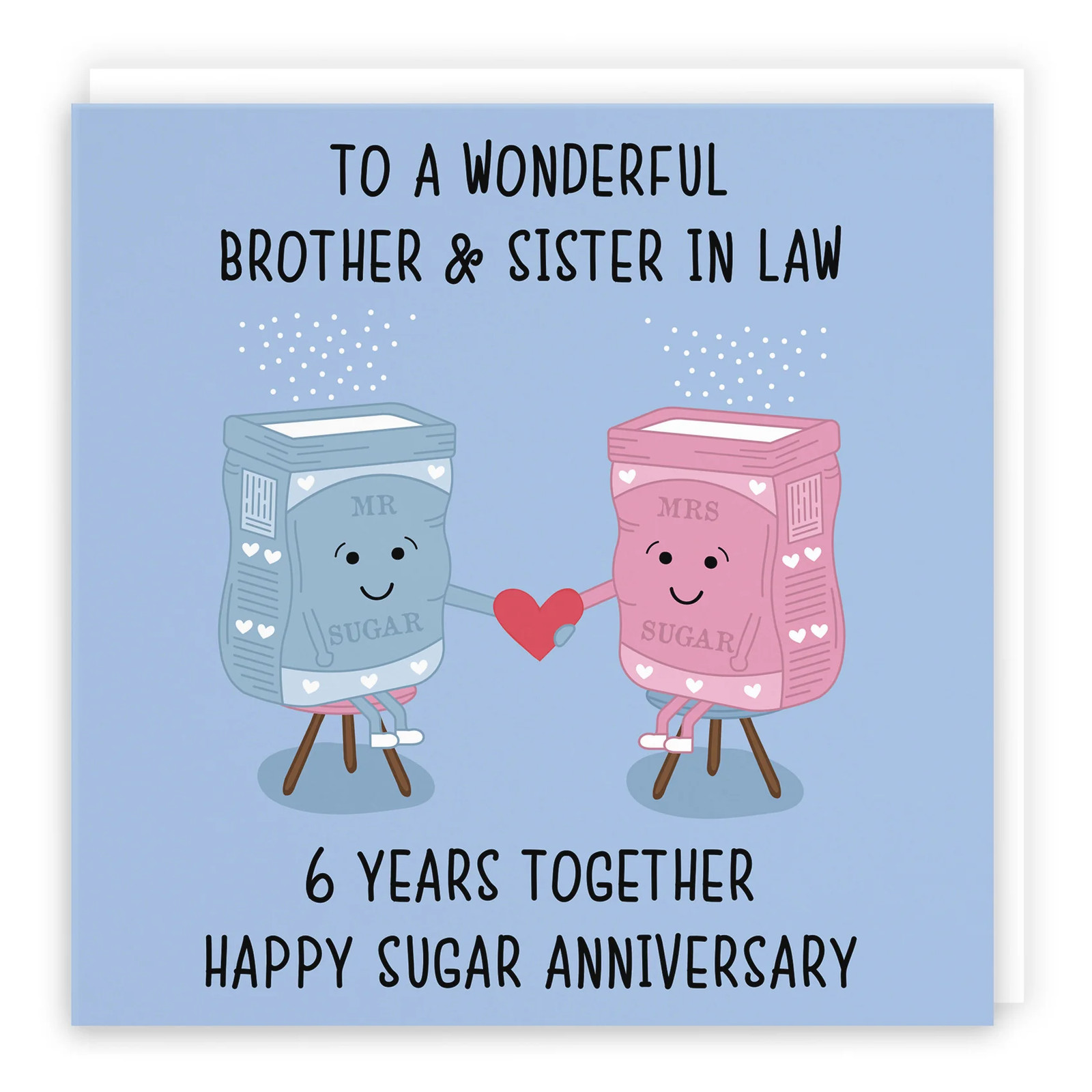 6th Brother And Sister In Law Anniversary Card Iconic