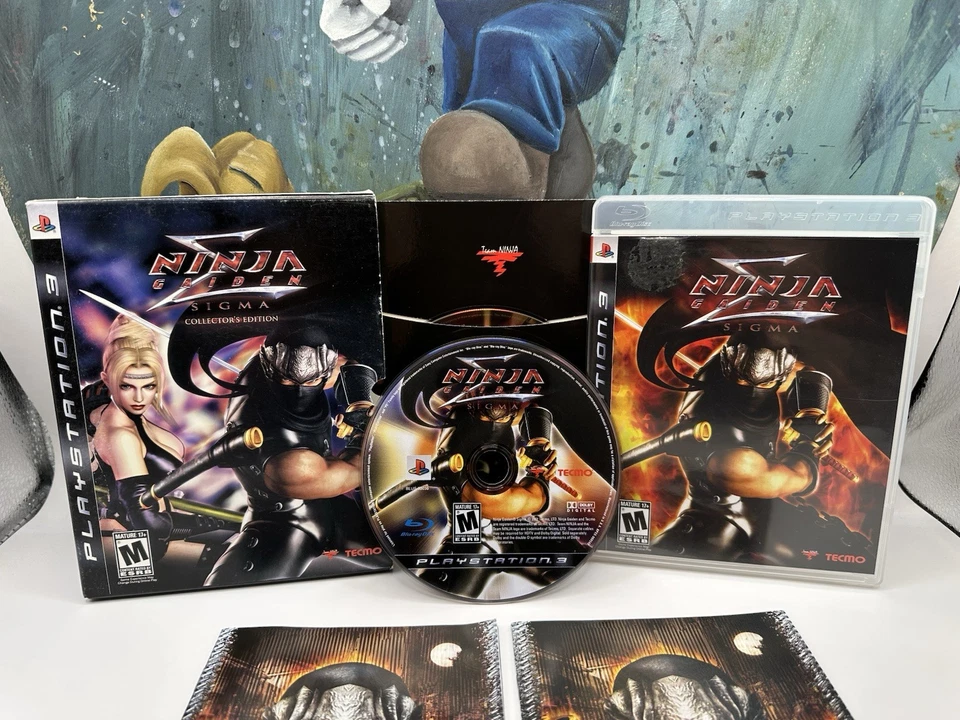 Ninja Gaiden Sigma Edición Coleccionista CIB Con DVD Extra, 2 Manuales Discos Limpios Foto 2 de 4