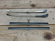 Vintage Style 11 Windshield Wiper Arms Blades Polished Chrome Stainless