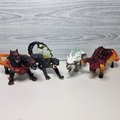 Schleich Eldrador Figuren Konvolut Kreaturen Höllenhund Panther Wolf Feuerstier Lava