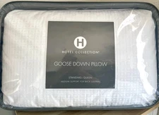 Hotel Collection European White Goose Down Medium Support Queen Pillow New -$340