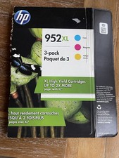 HP 952XL GENUINE Cyan/Magenta/Yellow Ink Cartridges 3 PACK OEM Expired 6/2020