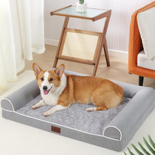 Orthopedic Dog Beds for Small Medium Dogs,Waterproof Lined Egg Crate Foam Pet Be