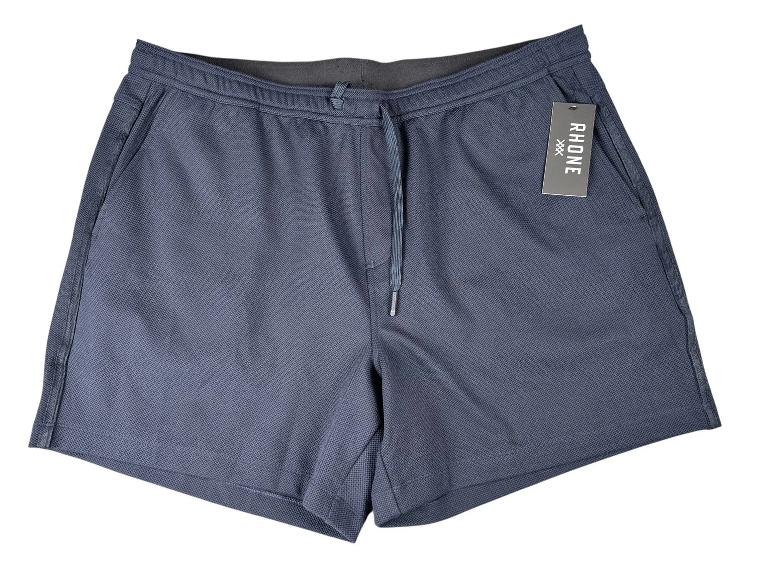 NEW Rhone Men’s Prime Pique Performance Athletic Shorts 5.5" Inseam Blue Sz XXL