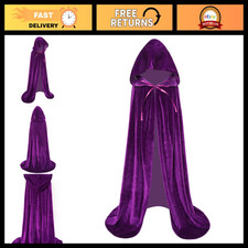 Kids Velvet Hooded Cloak Cape for Halloween Christmas Cosplay Costume
