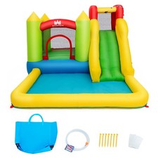 Inflatable Bounce House Water Slide Jumper w/Climbing Wall  Splash Pool