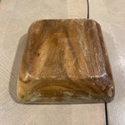 Vintage Monkey Pod Wood Square Bowl Hand Crafted Rustic Primitive Country — photo 5