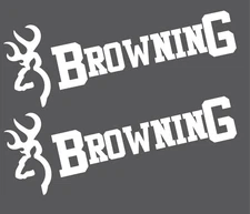 Browning Gun Firearms Logo Stickers 1 Pair Rifle 2nd Amendment, NRA Hunting p636