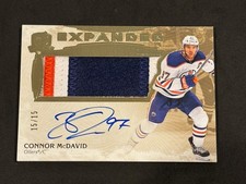 CONNOR MCDAVID 2023 UD THE CUP EXPANDED MATERIALS AUTO 3 COLOR PATCH 15/15