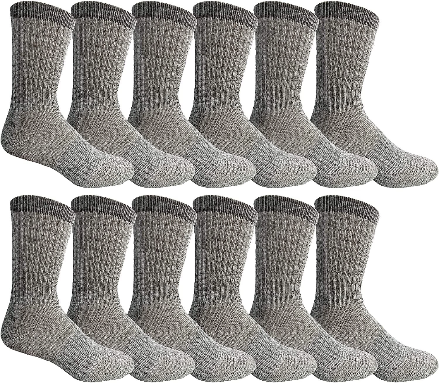 12 Pk Merino Wool Thermal Boot Sock Hiking Socks,Trail,Winter Grey (10-13)
Opens in a new window or