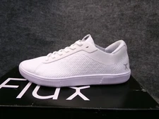 Flux Footwear Mens Adapt Trainer All White Barefoot Athletic Knit Shoes Size 9