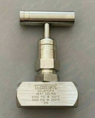 Swagelok weiß SS Steigstecker verschraubte Motorhaube Nadelventil 1/4'''' NPT F SS-4PDF4