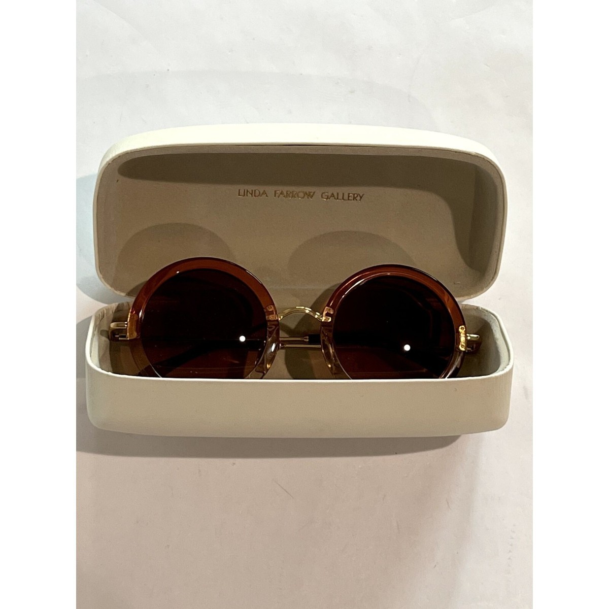 NWOT Linda Farrow The Row Sunglasses in Orange Clear | eBay