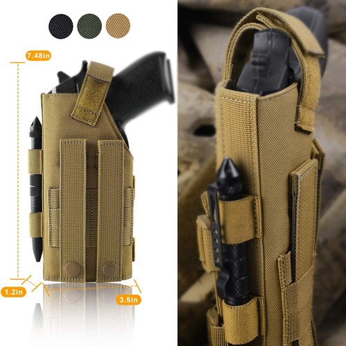Outdoor Pistol Pouch EDC Gun Holster Molle Airsoft Holsters Tactical Shooting - Picture 2 of 15