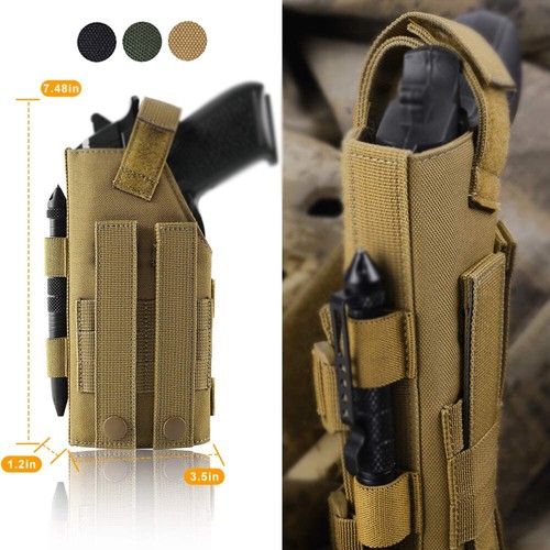 1000D Tactical Pistol Holster Adjustable Concealed Handgun Holster Molle Pouch - Zdjęcie 1 z 15