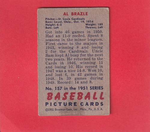 Bowman Baseball 1951 (#5-250) - Scegli una carta, condizioni P-VG - Foto 40 di 62