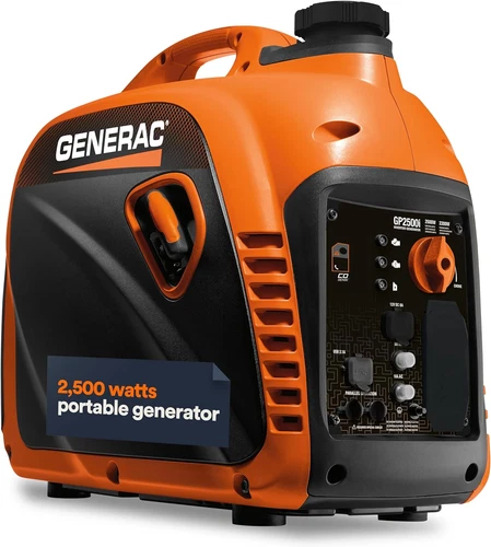 Generac 2,500-W Super Quiet Portable Gas Powered Inverter Generator, Lightweight