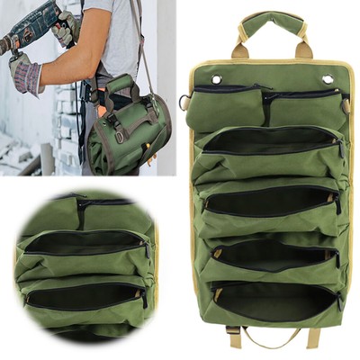 neu Rolled Pliers Wrench Bag Multi-Pocket Tool Roll Oxford Cloth Car First Aid K