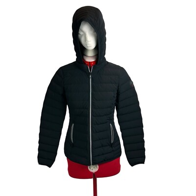 Cape Horn Down Puffer Removable Hood Paloma Jacket Black Zip Women