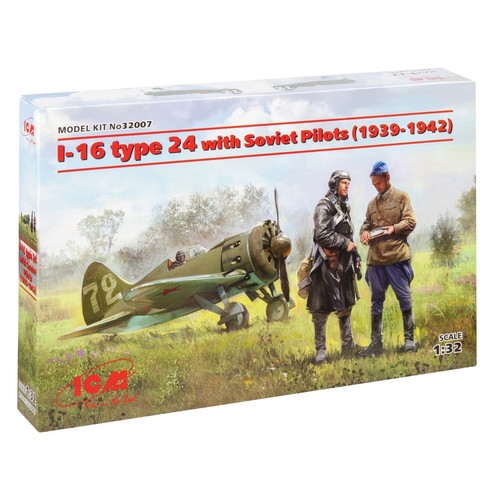 ICM 32007 Plastic model kit Scale 1:32 I-16 type 24 with Soviet Pilots 1939-1942 - Picture 16 of 24