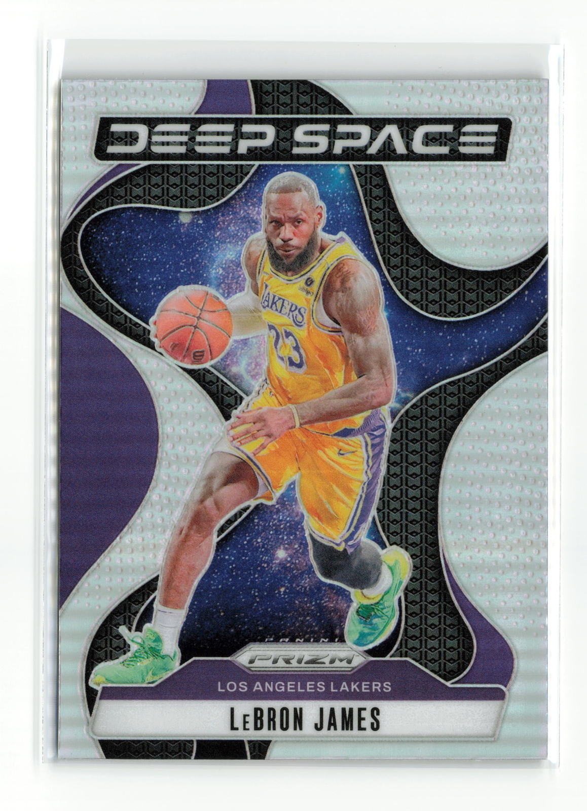 LEBRON JAMES #5 2024-25 PANINI PRIZM LAKERS DEEP SPACE SILVER