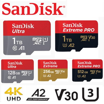 Sandisk Ultra Extreme PRO Micro SD Karte Speicherkarte 128GB 256GB 512GB 1TB 2TB