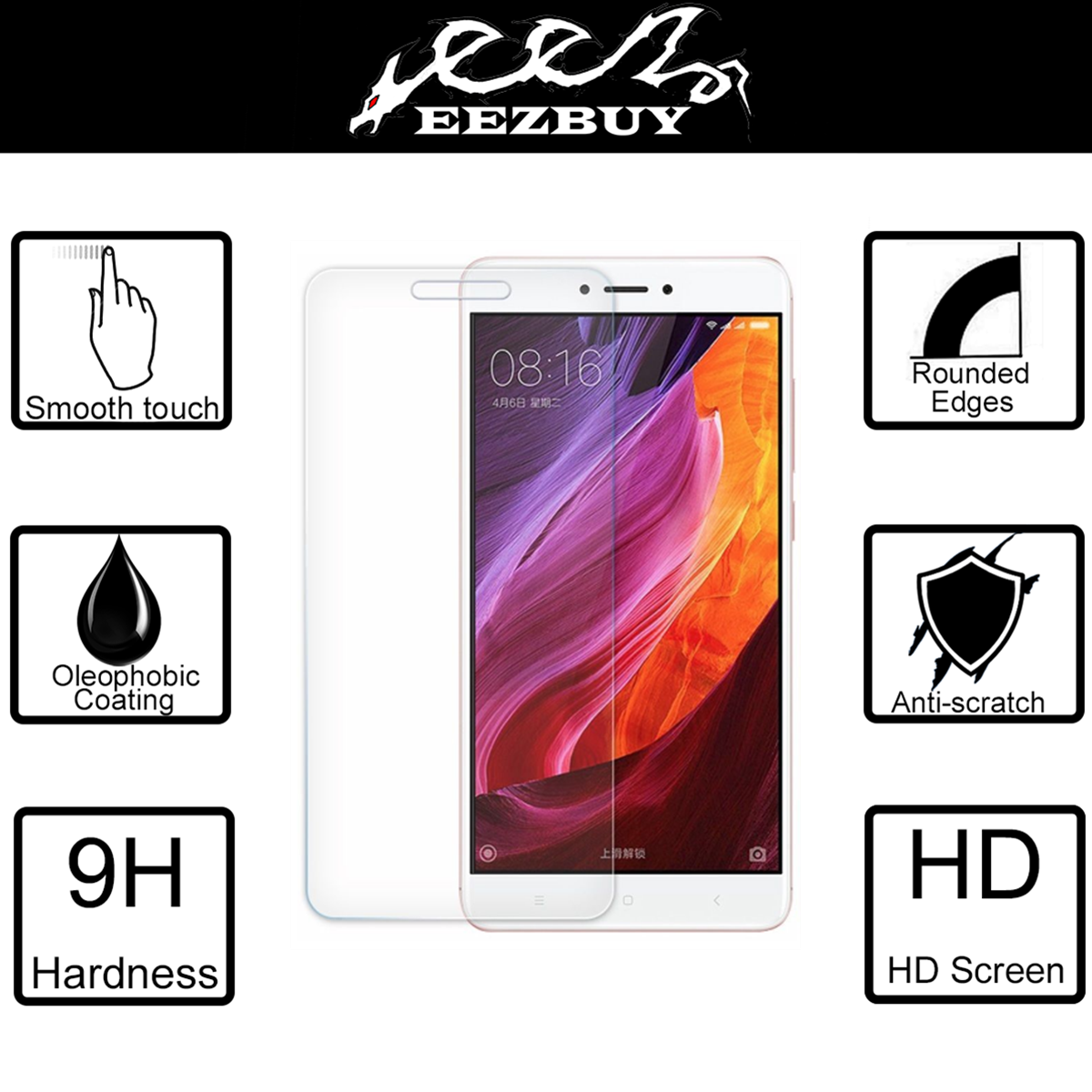 Real Tempered Glass Screen Protector Film For XiaoMi Redmi Note 4X